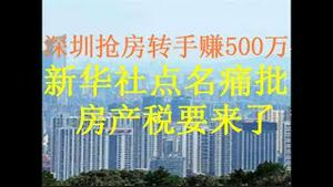 财经冷眼：深圳楼市疯狂引新华社痛批！监管高层首次定义楼市为灰犀牛！房地产税要启动了！（20201201第394期）