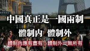 中国真正是一国两制。体制内、体制外。体制内应有尽有，体制外一无所有。2025.05.16NO2696#一国两制