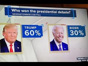 《石涛聚焦》「川普-拜登辩论会 精彩解析之一：完全背离的辩论后民调结果」CNN：拜登完胜川普 60:28 NEWSNATION: 川普完胜60:30和68:28「美国民调已成误导工具」（30/09）