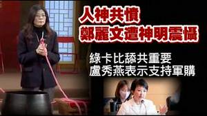 【人神共愤】郑丽文遭神明震慑。绿卡比舔共重要，卢秀燕表示支持军购。2026.02.17NO3322#郑丽文#卢秀燕